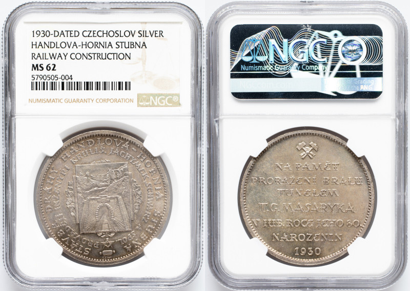 Czechoslovakia, Medal 1930, NGC MS 62 Czechoslovakia, Medal 1930, Ag (987/1000),...