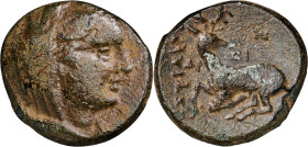 (288-280 a.C.). Jonia. Éfeso. AE 16. (S. 4404 var) (BMC. XIV, falta). 4,85 g. MBC-.