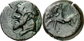 Numidia. Micipsa (148-118 a.C.). AE 27. (S. 6597). 15,49 g. MBC.