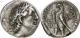 Egipto Ptolemaico. (258-257 a.C.). Ptolomeo II, Filadelfos (285-246 a.C.). Sidón. Tetradracma. (S. 7772 var) (BMC. VI, falta). 13,97 g. MBC.