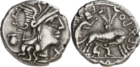 (hacia 137 a.C.). Gens Pompeia. Denario. (Bab. 1) (S. 1a) (Craw. 235/1c). 3,80 g. MBC+.
