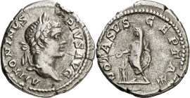 (206 d.C.). Caracalla. Denario. (Spink 6909 var) (S. 689) (RIC. 179). 3,05 g. MBC.