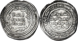Califato Omeya de Damasco. AH 86. Abd al-Malik. Al-Basra. Dirhem. (S.Album 126). 2,68 g. MBC-.