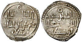 Almorávides. Yusuf y el amir Ali. Córdoba. Quirate. (V. 1533) (Hazard 904). Muy rara. 1,08 g. MBC.