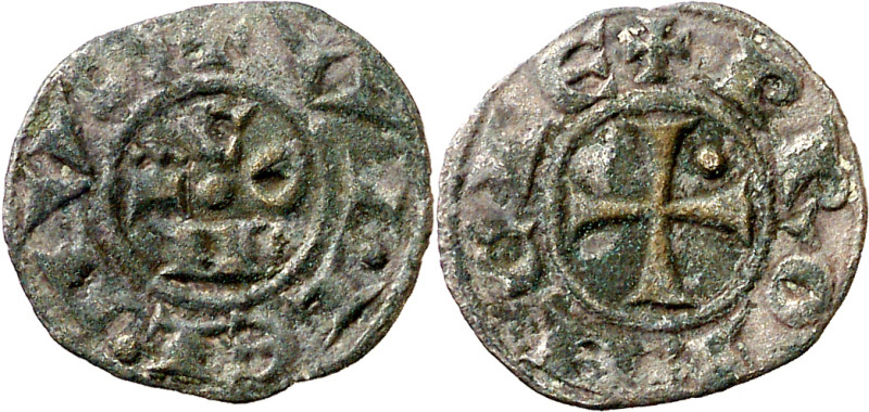 Comtat de Forcalquer. Guillem II d'Urgell (1150-1209). Forcalquer. Òbol. (Cru.V....