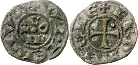 Comtat de Forcalquer. Guillem II d'Urgell (1150-1209). Forcalquer. Òbol. (Cru.V.S. 181) (Cru.Occitània 118b) (Cru.C.G. 2041). Rara. 0,40 g. MBC.