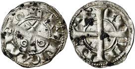 Alfons I (1162-1196). Barcelona. Diner. (Cru.V.S. 296) (Cru.C.G. 2100). Manchitas. 1 g. (MBC+).