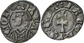 Jaume II (1291-1327). Zaragoza. Óbolo jaqués. (Cru.V.S. 365) (Cru.C.G. 2183). Escasa. 0,36 g. MBC.