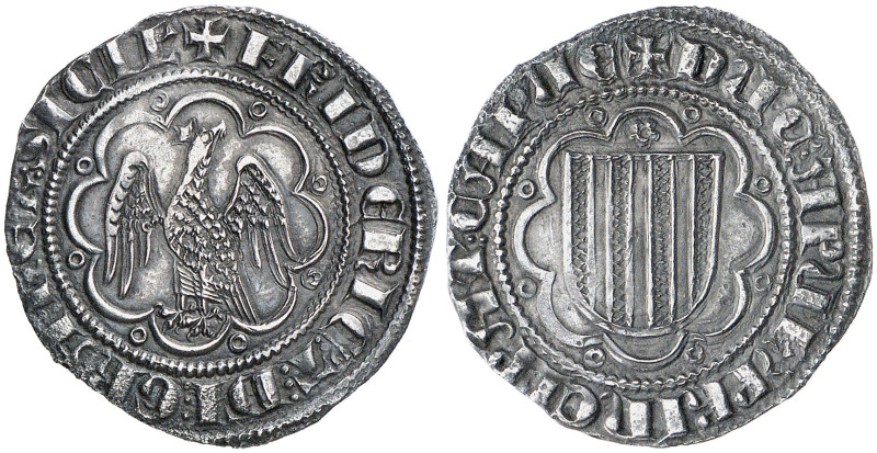 Frederic III de Sicília (1296-1337). Sicília. Pirral. (Cru.V.S. 564) (Cru.C.G. 2...