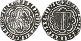 Frederic III de Sicília (1296-1337). Sicília. Pirral. (Cru.V.S. 566) (Cru.C.G. 2554) (MIR. 184). 2,84 g. MBC.