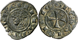 Frederic III de Sicília (1296-1337). Sicília. Diner. (Cru.V.S. 582) (Cru.C.G. 2567d) (MIR. 185). 0,60 g. MBC/MBC+.