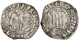 Frederic IV de Sicília (1355-1377). Sicília. Pirral. (Cru.V.S. 636 var) (Cru.C.G. 2594 var) (MIR. 194/22). Atractiva. Ex Áureo & Calicó 30/04/2008, nº...