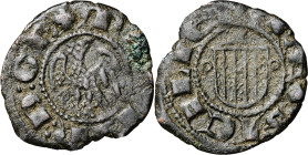Martí el Jove de Sicília (1402-1409). Sicília. Diner. (Cru.V.S. 743.1) (Cru.C.G. 2679a) (MIR. 222). 0,78 g. MBC.