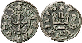 Gran Companyia Catalana (1311-1390). Ducats d'Atenes i Neopatria. Diner tornès. (Cru.V.S. 745) (Cru.C.G. 2681a). 0,82 g. MBC.