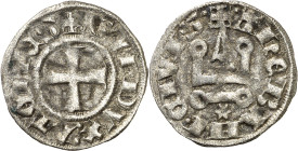 Gran Companyia Catalana (1311-1390). Ducats d'Atenes i Neopatria. Diner tornès. (Cru.V.S. 747 var) (Cru.C.G. 2682 var). 0,62 g. MBC+.