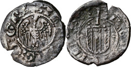 Alfons IV (1416-1458). Sicília. Diner. (Cru.V.S. 872) (Cru.C.G. 2919) (MIR. 228). 0,57 g. MBC-.