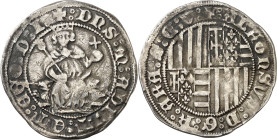 Alfons IV (1416-1458). Nàpols. Carlí. (Cru.V.S. 887) (Cru.C.G. 2932) (MIR. 54). 3,59 g. MBC.