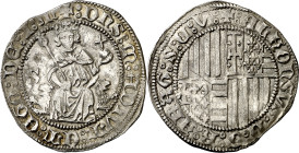 Alfons IV (1416-1458). Nàpols. Carlí. (Cru.V.S. 889) (Cru.C.G. 2933) (MIR. 54/6). 3,57 g. MBC+.