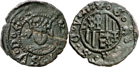 Alfons IV (1416-1458). Nàpols. Diner. (Cru.V.S. 906) (Cru.C.G. 2947a) (MIR. 60/1). 0,57 g. MBC.