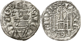 Sancho IV (1284-1295). Burgos. Cornado. (AB. 296). Vellón rico. Bella. Escasa así. 0,73 g. EBC+.