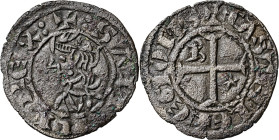Sancho IV (1284-1295). Burgos. Meaja coronada. (AB. 316, como seisén). 0,65 g. MBC-.