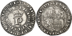 Pedro I (1350-1368). Sevilla. Real. (AB. 380 var). Buen ejemplar. 3,45 g. EBC-/MBC+.