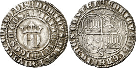 Enrique II (1368-1379). Sevilla. Real. (AB. 406). Buen ejemplar. 3,45 g. MBC+.