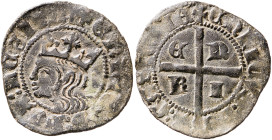 Enrique II (1368-1379). Sin marca de ceca. Cruzado. (AB. 450). 1,17 g. MBC.
