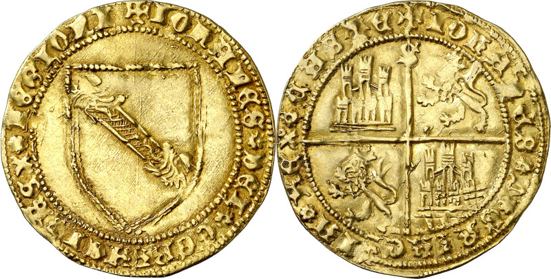 Juan II (1406-1454). Sevilla. Dobla de la banda. (AB. 617.1). 4,51 g. EBC-.