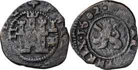 1602. Felipe III. Segovia. Castillejo. 2 maravedís. (AC. 171). Escasa. 1,20 g. MBC-.