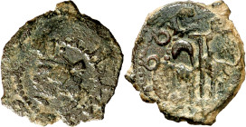 1661. Felipe IV. Valencia. 1 diner. (AC. 51) (Cru.C.G. 4435m). Fecha perfecta. Rara. 1,33 g. BC-/BC+.