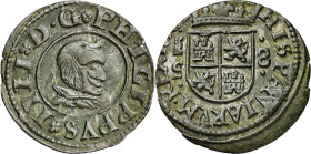 166(¿1?). Felipe IV. Segovia. S. 8 maravedís. (AC. 393) (J.S. M-548). 2,04 g. MBC.