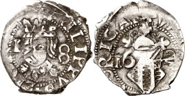 1642. Felipe IV. Valencia. 1 divuitè. (AC. 818). 2,15 g. MBC-.