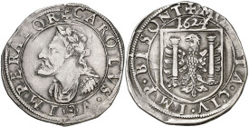 1624. Felipe IV. Besançon. 1/4 de patagón. (Vti. falta) (P.A. 5414). A nombre y busto de Carlos I. Ex Colección Isabel de Trastámara 25/05/2017, nº 12...