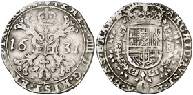 1631. Felipe IV. Bruselas. 1/4 patagón. (Vti. 672) (Vanhoudt 647.BS). Ex Áureo & Calicó 19/10/2016, nº 1413. 6,45 g. MBC-.