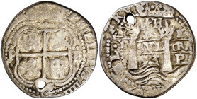 1653. Felipe IV. Potosí. E. 4 reales. (AC. 1116) (Cal. Edición 2008 nº 738, mismo ejemplar). Redonda. Tipo de presentación real. Triple fecha, una par...