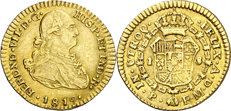 1819. Fernando VII. Popayán. FM. 1 escudo. (AC. 1537) (Restrepo 123-29). 9 recto...