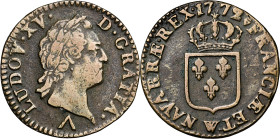 Francia. 1772. Luis XV. W (Lille). 1 sol. (Kr. 545.12). CU. 10,77 g. MBC+.