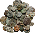 Ibsim (Eivissa). Lote de 38 monedas, formado por 1/8 y 1/4 de calco, incluye 1 pequeño plomo. Total 39 piezas. A examinar. BC-/MBC-.