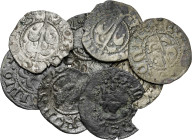 Alfons IV (1416-1458). Perpinyà. Lote de 8 diners. BC-/BC+.