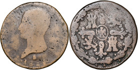 (¿1810?) y 1812. José Napoleón. Segovia. 8 maravedís. Lote de 2 monedas. BC-/BC.