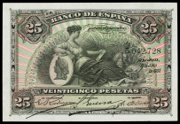 1907. 25 pesetas. (Ed. B102) (Ed. 318). 18 de julio. Escaso así. EBC-.