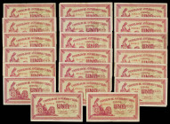 1937. Asturias y León. 1 peseta. (Ed. C48) (Ed. 397). 20 billetes. MBC-/MBC.