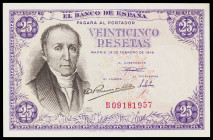 1946. 25 pesetas. (Ed. D51) (Ed. 450). 19 de febrero, Flórez Estrada. Serie B. S/C-.