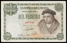 1946. 1000 pesetas. (Ed. D54) (Ed. 453). 19 de febrero, Vives. Raro. MBC-.