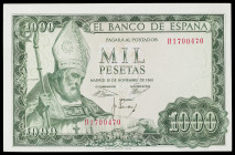 1965. 1000 pesetas. (Ed. D72a) (Ed. 471a). 12 de noviembre, San Isidoro. Serie H. MBC+.