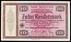 Alemania. 1933. Fondo de Conversión de Deuda Extranjera. 10 marcos. (Pick 200). Perforado. "Entwertet". Raro. S/C-.