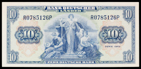 Alemania Occidental. 1949. Banco de los Estados Alemanes. 10 marcos. (Pick 16a). Raro. S/C-.