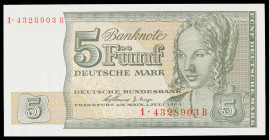 Alemania Occidental. (1967). Recibo de Efectivo Federal. 10 pfennig. (Pick 29A). Muy raro. S/C.