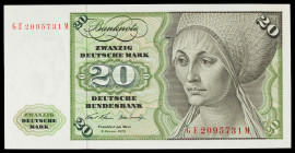Alemania Occidental. 1970. Banco Federal Alemán. 20 marcos. (Pick 32a). S/C-.